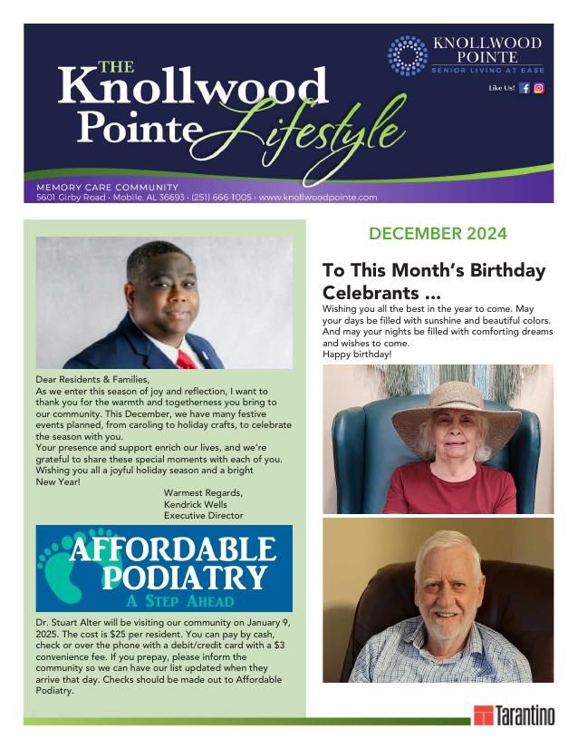 Memory Care Current Newsletter