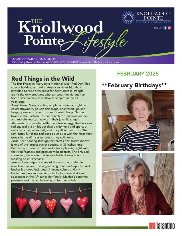 Memory Care Current Newsletter