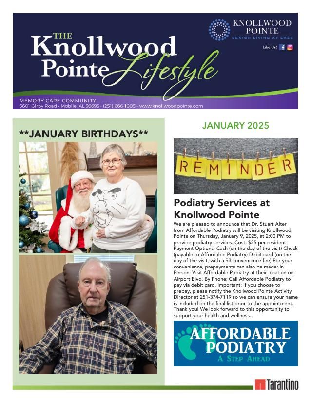 Memory Care Current Newsletter