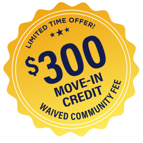 Limited Time - $300 Move-In Credit and Waived Community Fee